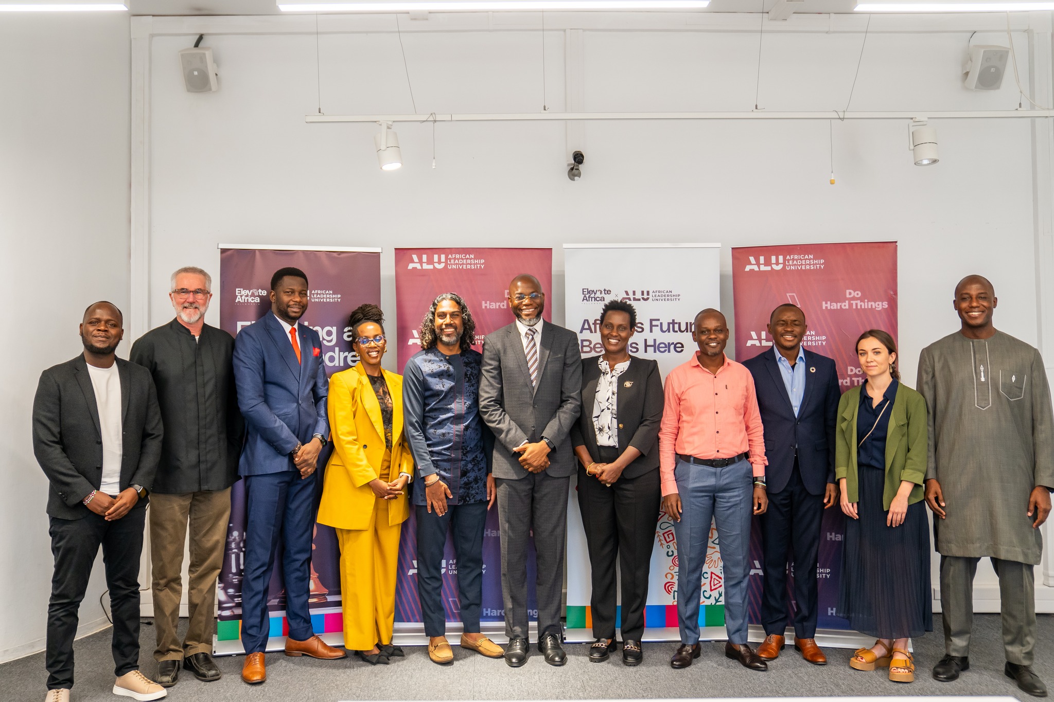 Group photo of ALU and Elevates Africa teams